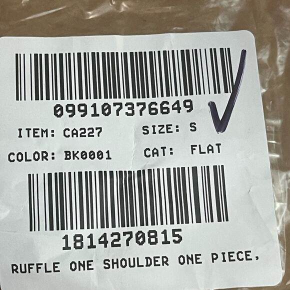 J. Crew Factory Ruffle One-Shoulder One Piece Bathing‎ Suit in Black Size S NWT - Picture 8 of 8